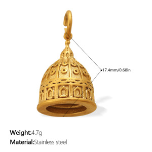 Simple Series Diy Irregular Shape Stainless Steel Waterproof   Gold Color  Rhinestone Pendants h5 Picture2
