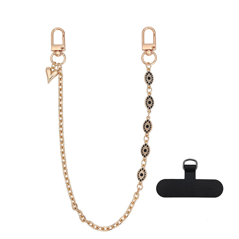 Simple Series Daily Devil's Eye Heart Chain Metal Phone Chain h5 