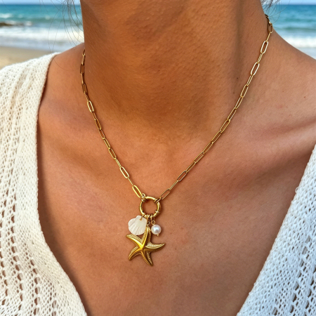 Simple Series Daily Animal Stainless Steel Waterproof Gold Color Women's Pendant Necklaces 2