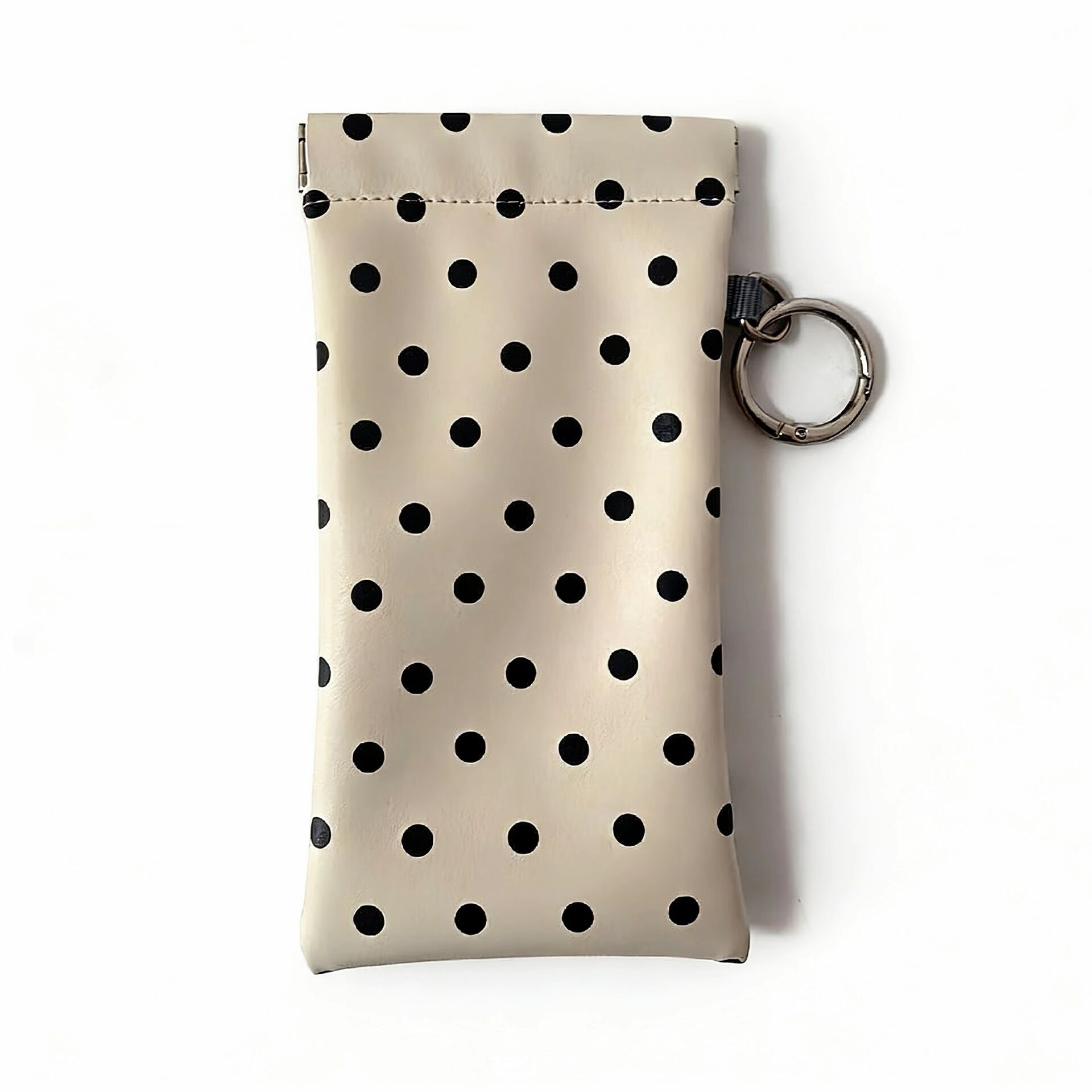 Custodia per occhiali da sole Simple Series Daily a tinta unita con pois in PU. 