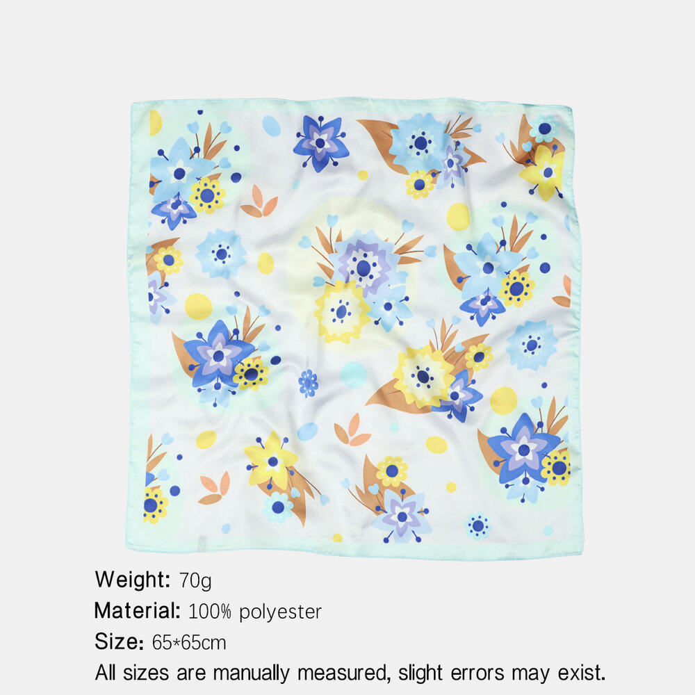 Sciarpe estive in poliestere della serie Simple con fiori naturali, colori misti e foglie. Immagine2
