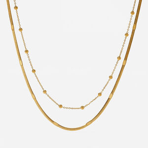 Daily Stainless Steel Waterproof Gold Color Women's Layered Necklaces h5 Picture4