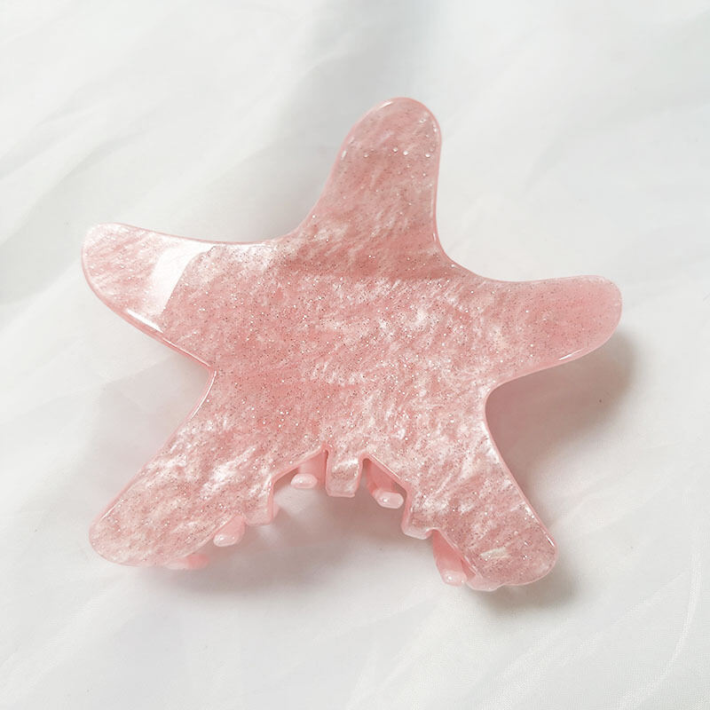 Simple Series Natural Solid Color Oceanic Style Starfish Gradient Color Acrylic Hair Claws 