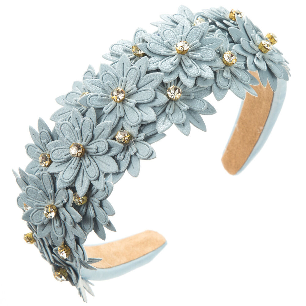 Romantic Series Sweet Flower Sponge Rhinestone Hair Bands