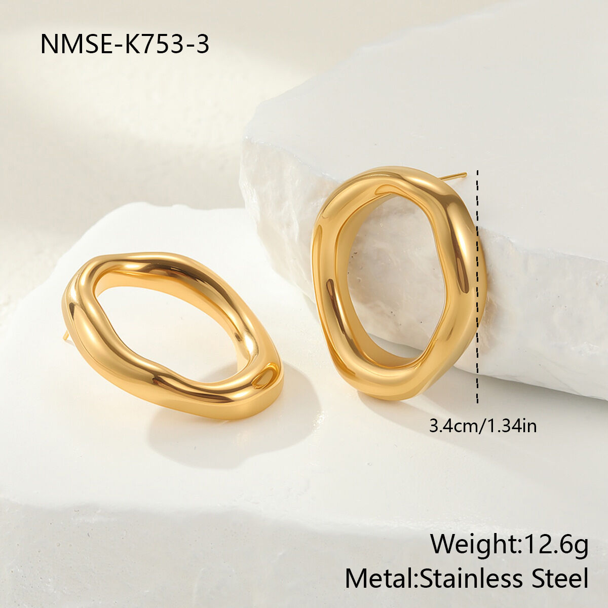 Pendientes de oro NMSE-K753-3 Imagen3