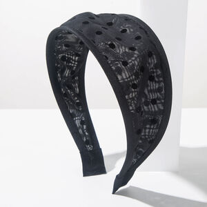 Simple Series Elegant Solid Color Polka Dots Organza Hair Bands h5