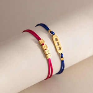 Simple Series Sweet Letter Stainless Steel Waterproof Gold Color Women's Braided Bracelets h5 Picture4