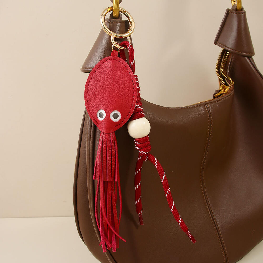 Simple Series Natural Animal Octopus Twist Oceanic Style Tassel Premium Quality PU Bag Charms h5Afbeelding2