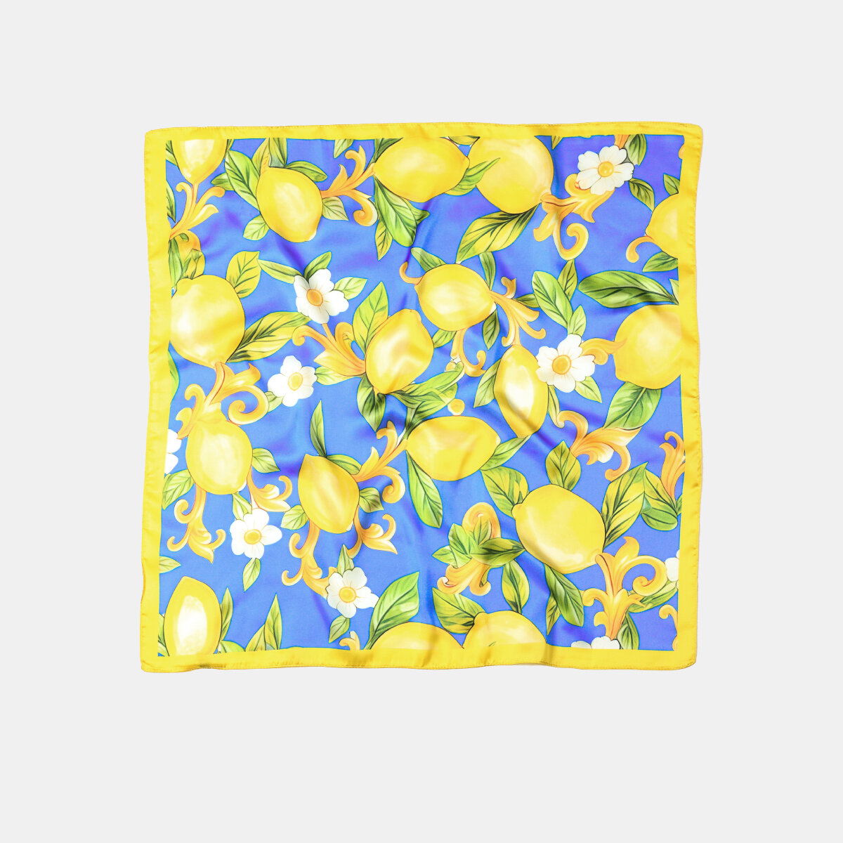 Bufandas de verano de poliéster de la serie Simple Natural Fruit Lemon Mixte Color Leaf