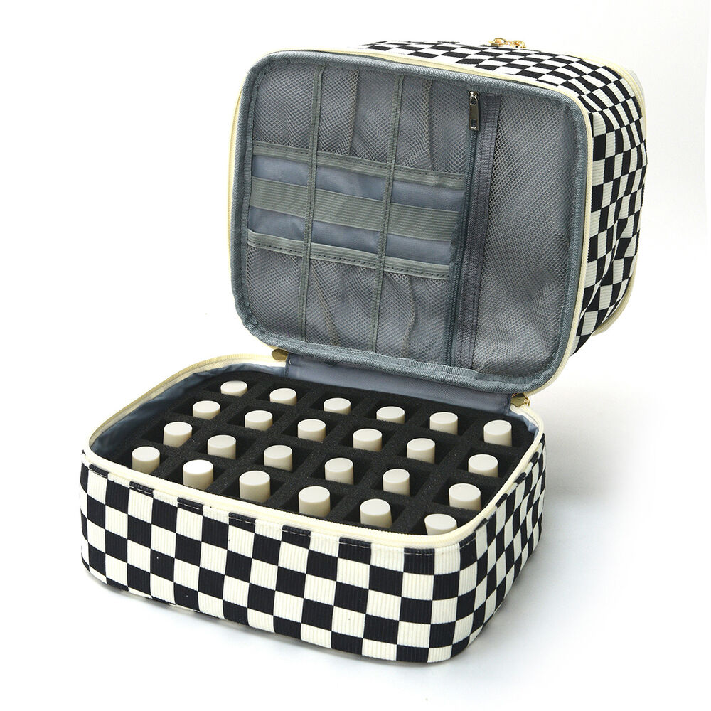 Simple Series Daily Plaid make-uptassen van canvas in verschillende kleuren Afbeelding5