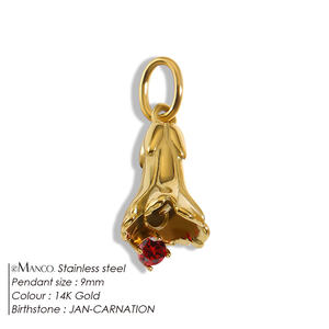 Colgantes románticos para mujer, de acero inoxidable, color dorado, con forma irregular de flor, resistentes al agua y con circonita moissanita. h5