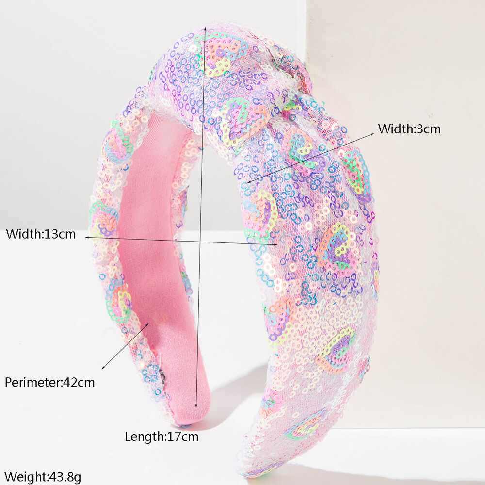 Romantic Series Sweet Heart Beads Fabric Hair Bands Picture3