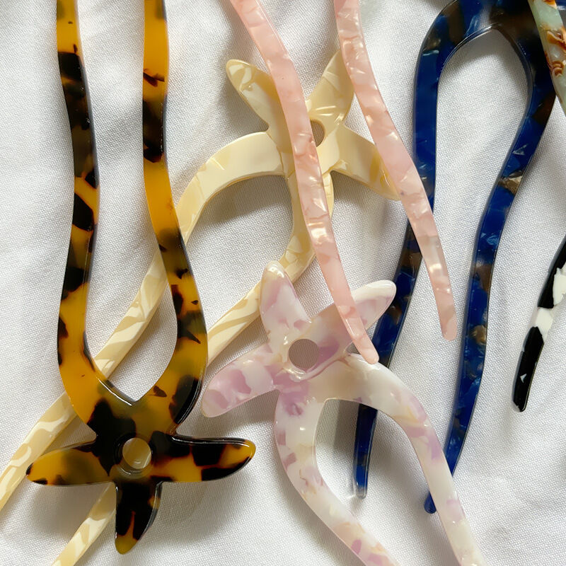 Simple Series Elegant Leopard Print Oceanic Style Starfish Gradient Color Acetate Hairpins h5 Picture4