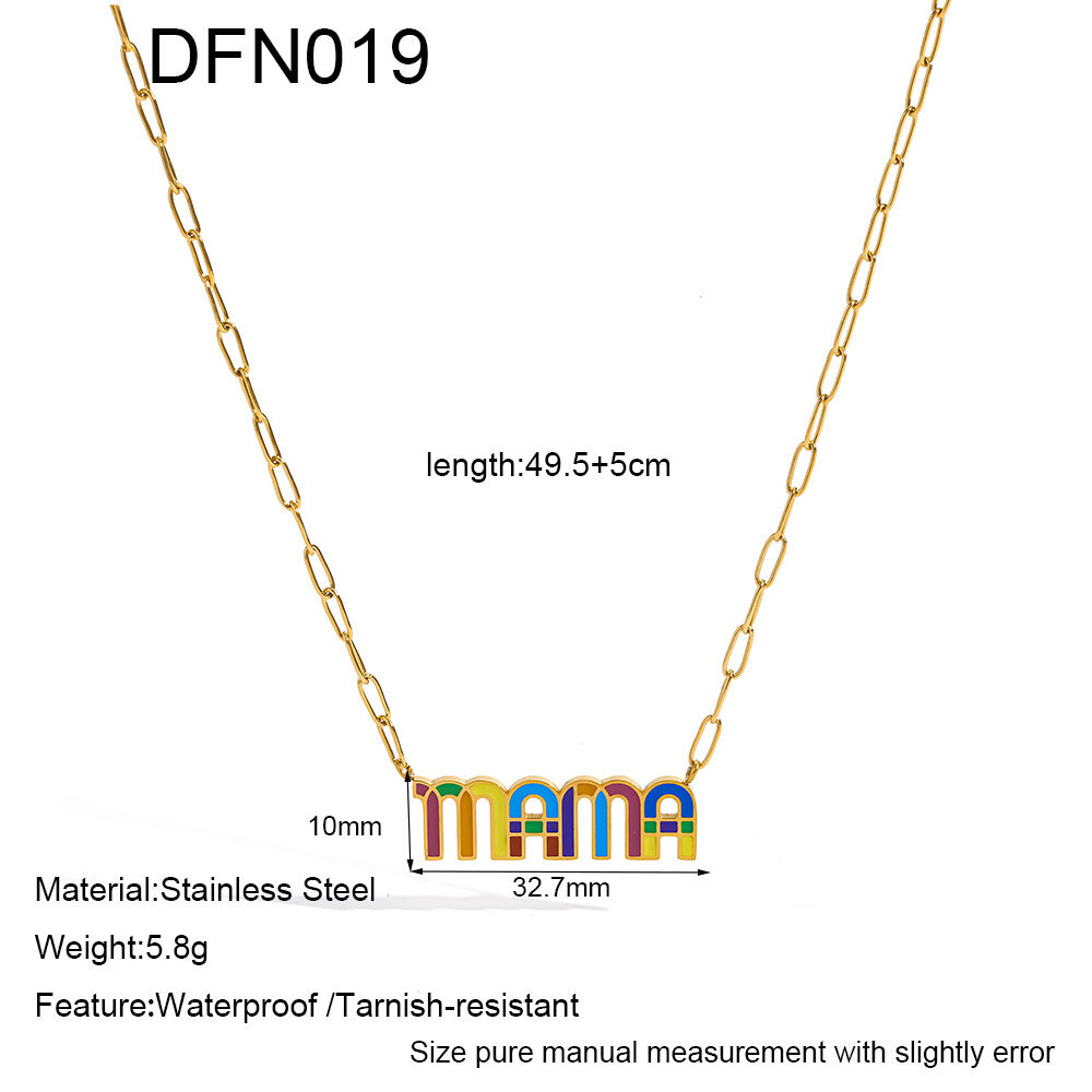 Collana lunga da donna Simple Series Daily Star Moon in acciaio inossidabile impermeabile