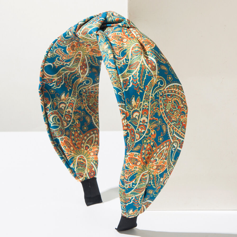 Ethnic Series Retro Mixed Color Paisley Pattern Fabric Hair Bands