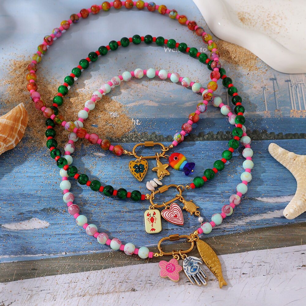 Romantic Series Vacation Oceanic Style Beads Glass Women's Beaded Necklaces Picture3