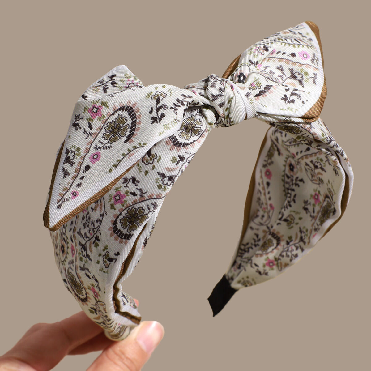 Diademas de tela con estampado floral paisley de la serie étnica 