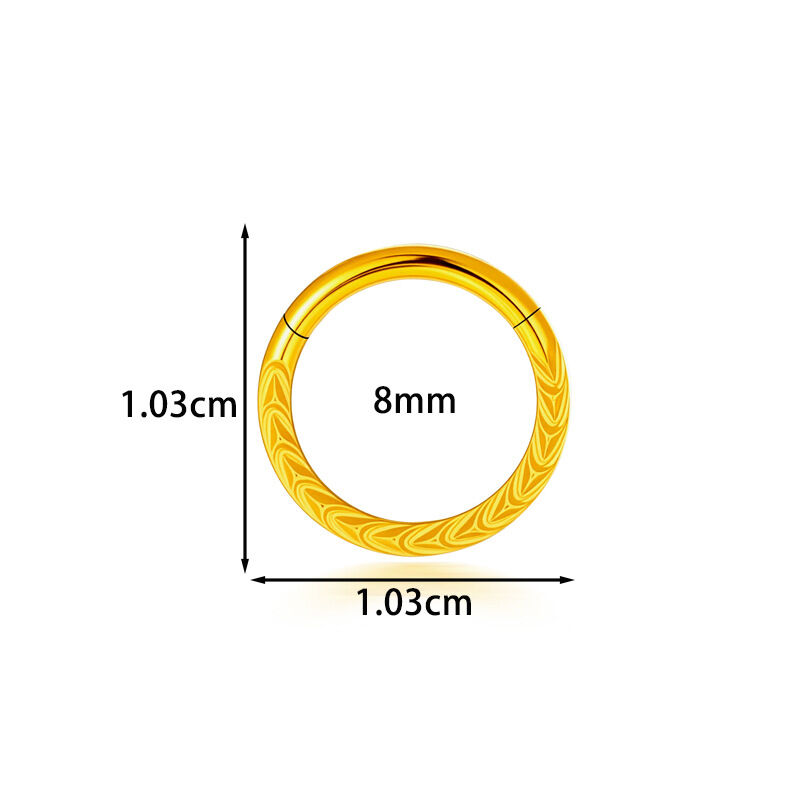 Piercing de nariz sencillo con forma de corazón de flor, de acero inoxidable, resistente al agua, color dorado y circonita, para mujer. h5 Imagen2