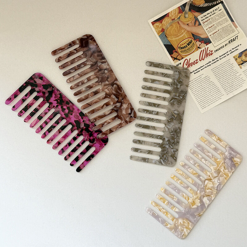 Tragbare Kämme aus Acetat mit Marmormuster und Farbverlauf Bild3