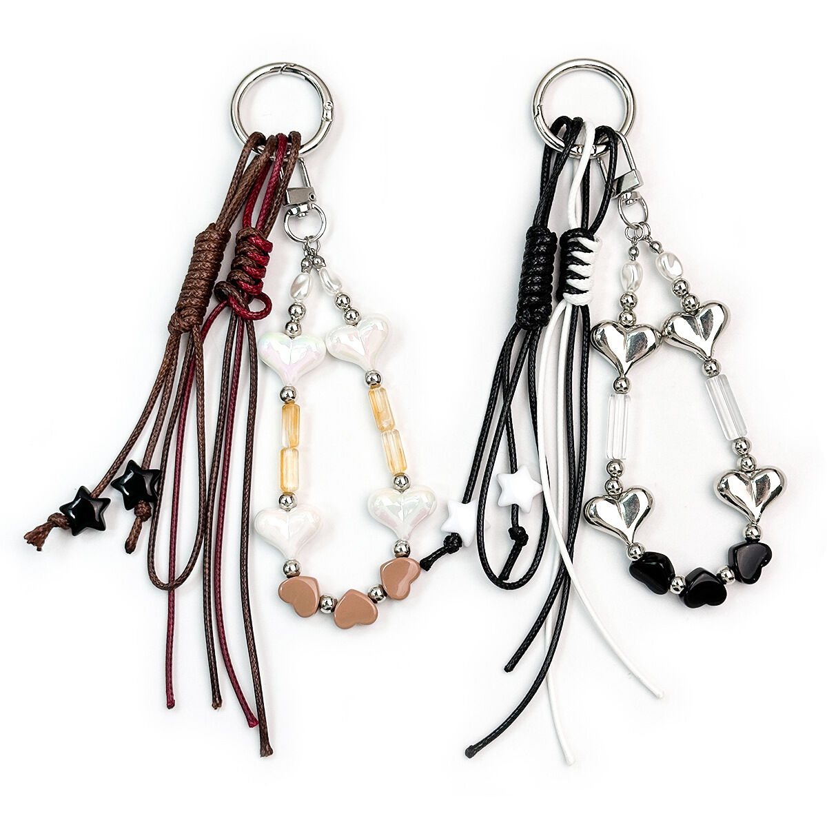 Ciondoli per borse Simple Series Casual Heart Twist Mixed Color Braid Rope.