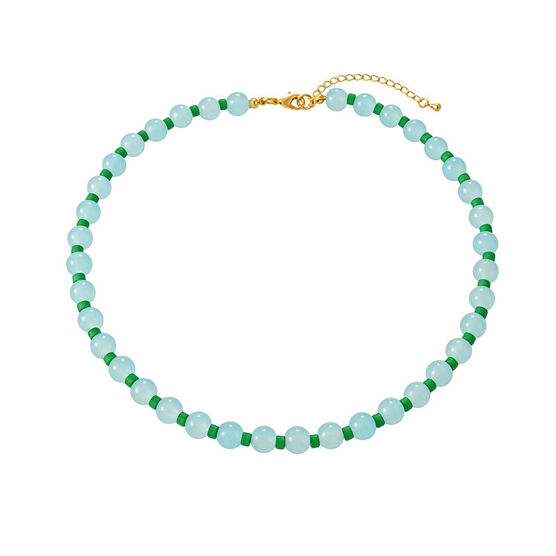 Collares de cuentas de vidrio de colores surtidos para mujer