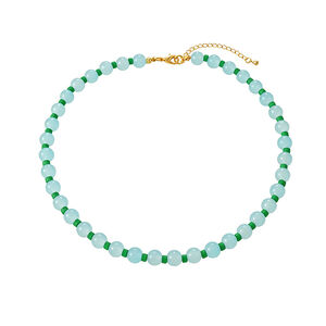 Collares de cuentas de vidrio de colores surtidos para mujer h5