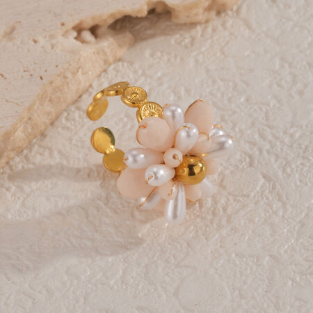 Anelli di tendenza della serie Romantic Sweet Flower con cristalli 2