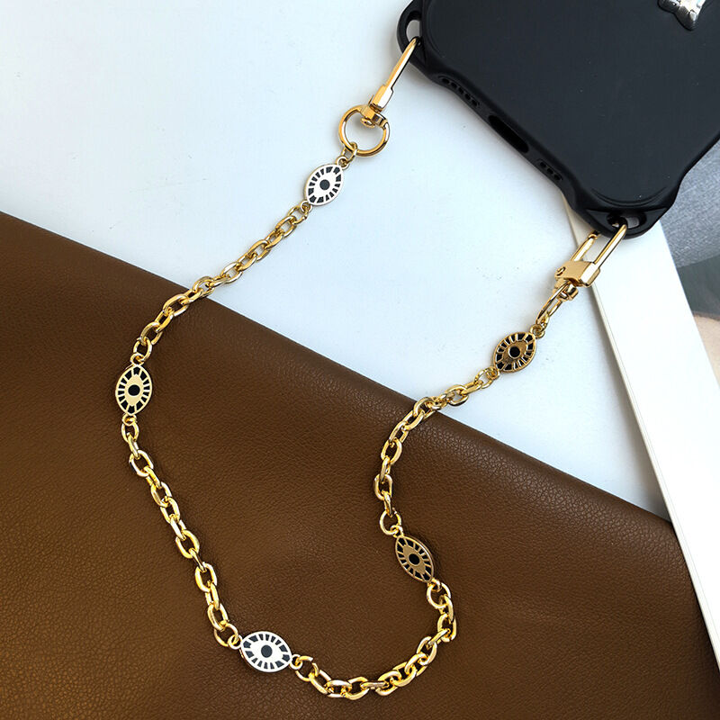 Simple Series Daily Devil's Eye Heart Chain Metal Phone Chain h5 Picture3