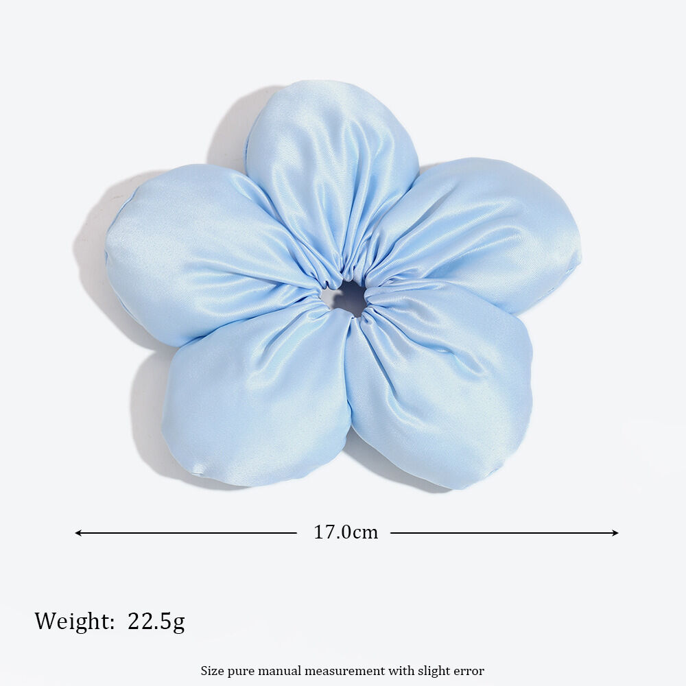 Simple Series Sweet Flower Solid Color Fabric Scrunchies h5 Picture4