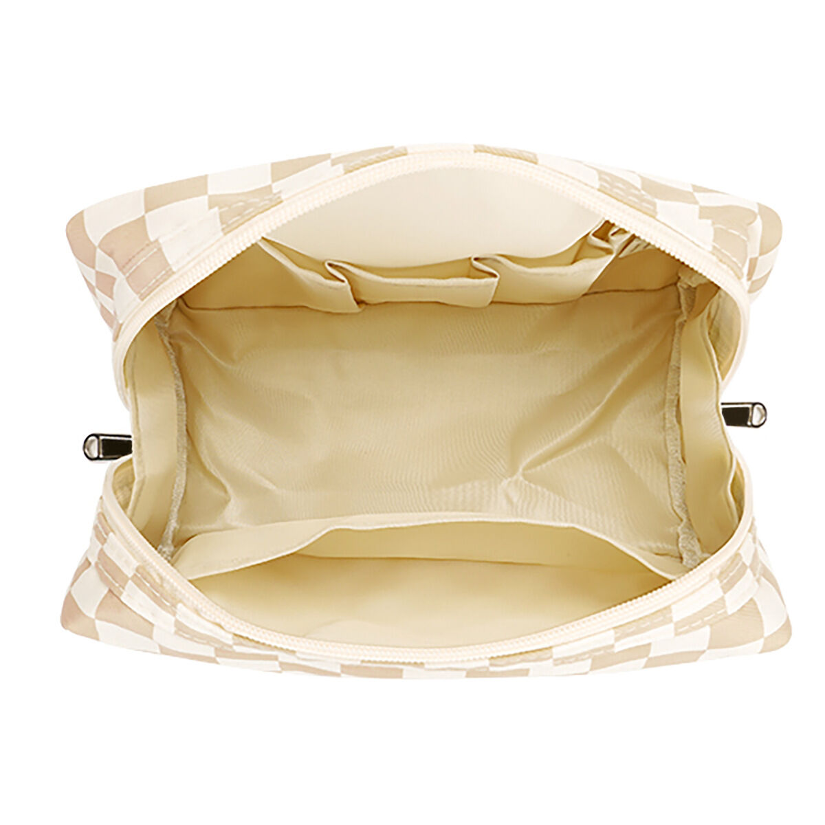 Pochette per il trucco in poliestere a quadri assortiti della serie Simple, colore quotidiano 2
