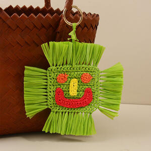 Etnische serie Vakantie Bloem Zon Oceaanstijl Kwastje Lachend Gezicht Aardbei Geweven Zeester Raffia Tasbedels h5 Afbeelding4