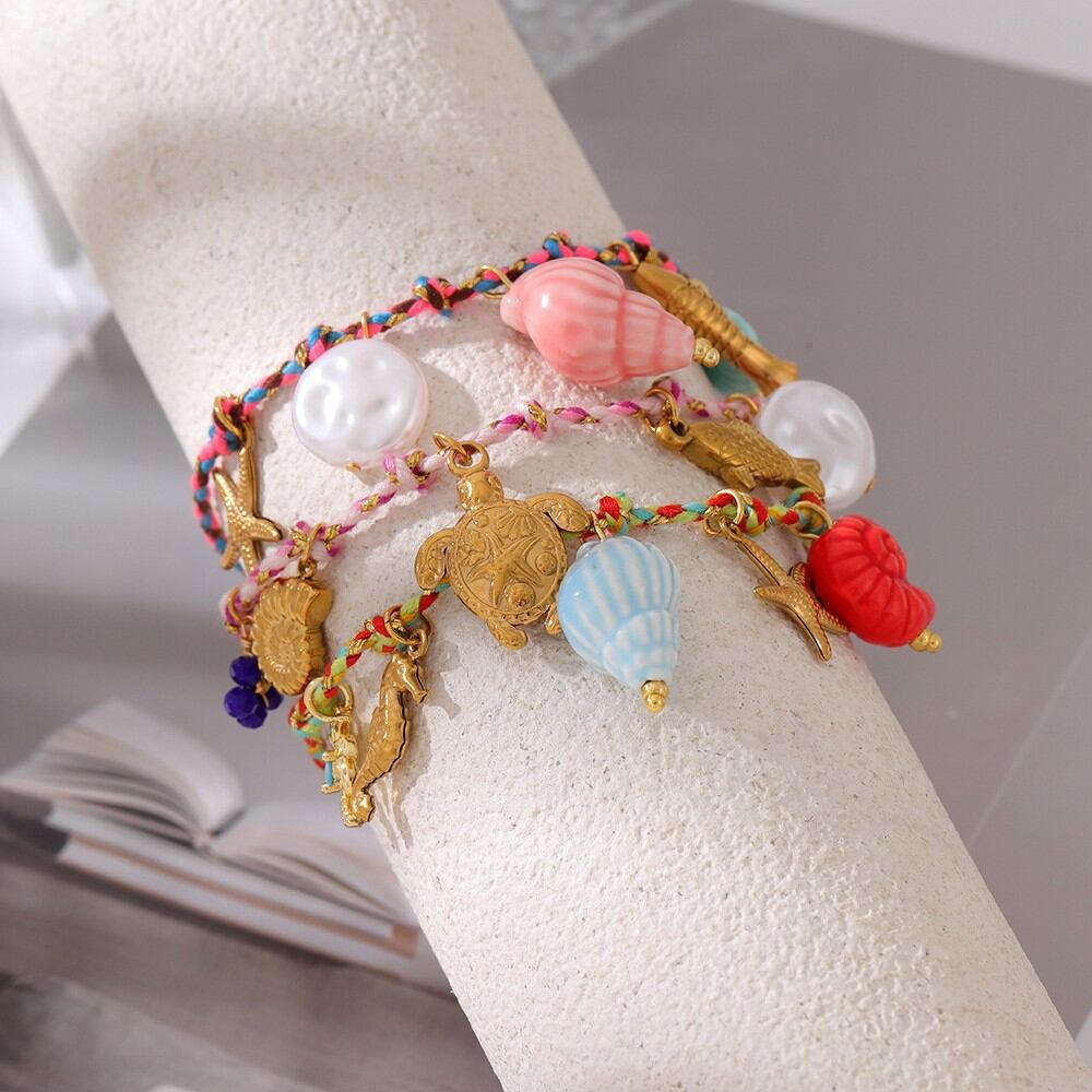 Romantic Series Vacation Oceanic Style Braided Rope Women's Braided Bracelets 2