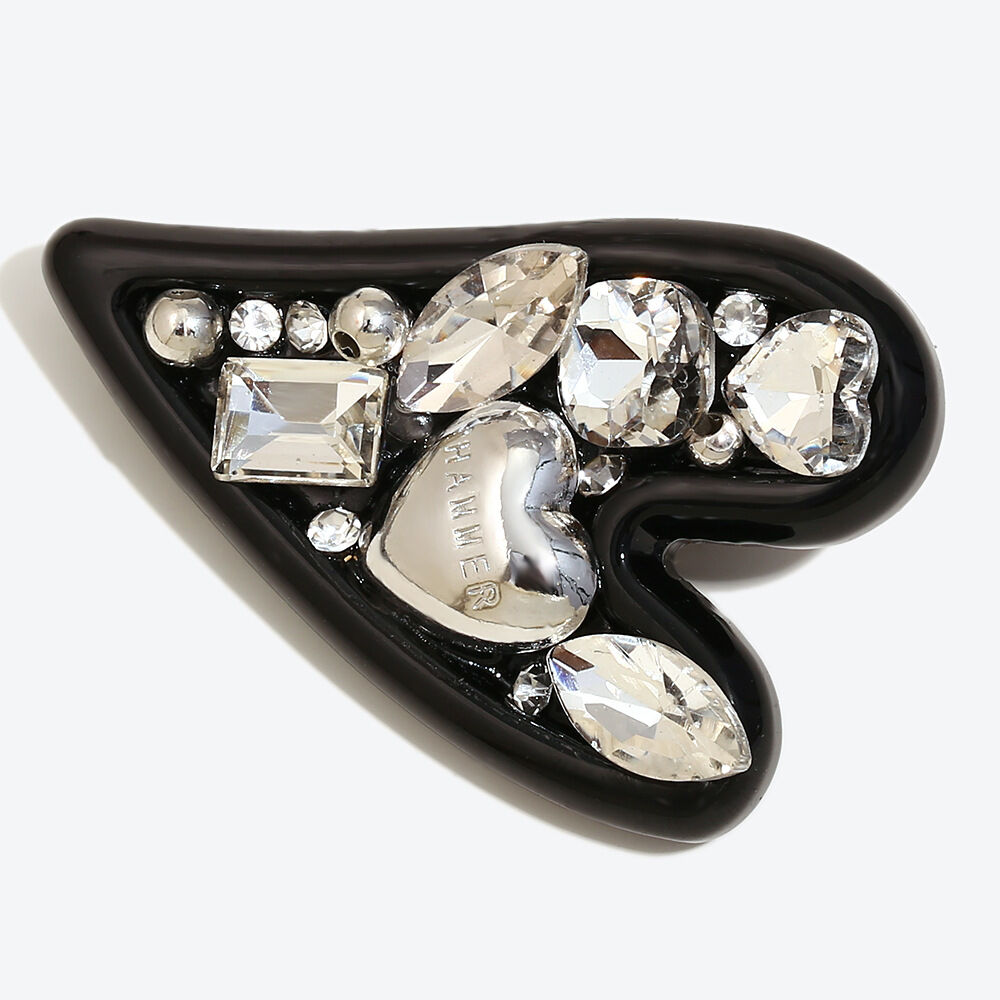 Luxurious Series Simple Heart Acrylic Rhinestone Hair Clips h5 