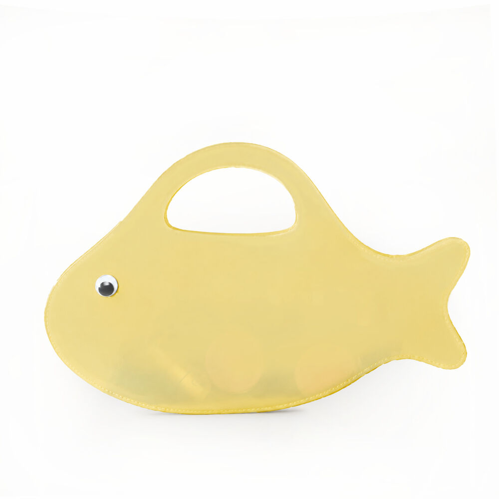 Sac à main femme style décontracté en PVC transparent uni à motif de poisson et d'océan