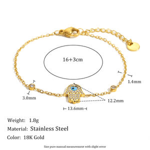 Bracelet chaîne pour femme, élégant, de forme irrégulière, en acier inoxydable, étanche, couleur or, collection Simple Series h5