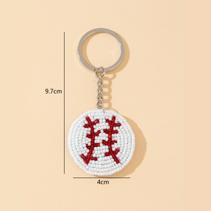 Simple Series Sports Geometric Shape Alloy Keychain h5