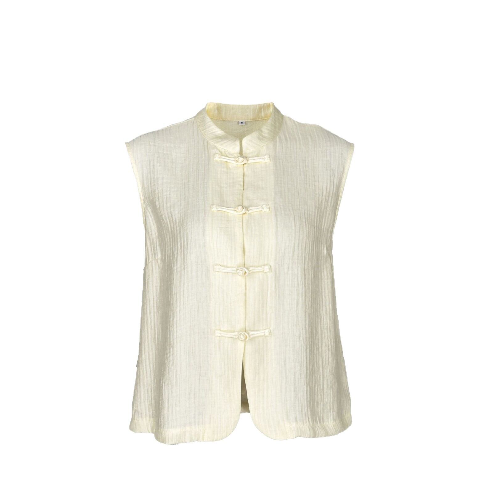 Simple  Retro Solid Color Sleeveless Tops 2