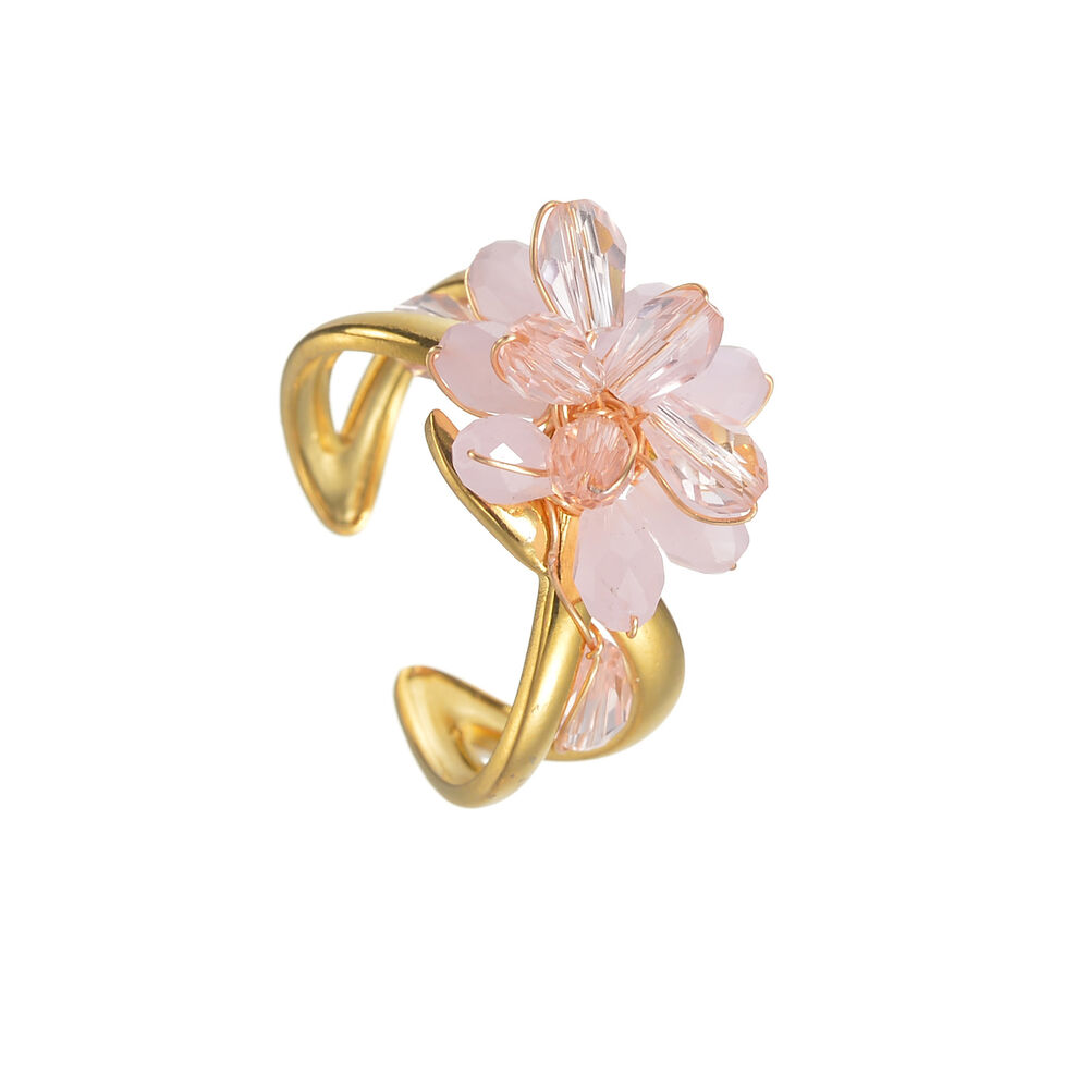 Romantische Serie: Statement-Ringe mit süßen Blumen und Kristallen