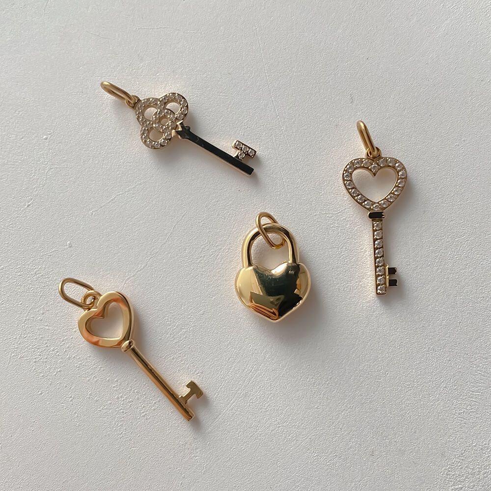 Pendentifs pour femmes en forme de cœur, en acier inoxydable étanche, couleur or, de la série Simple à faire soi-même 2