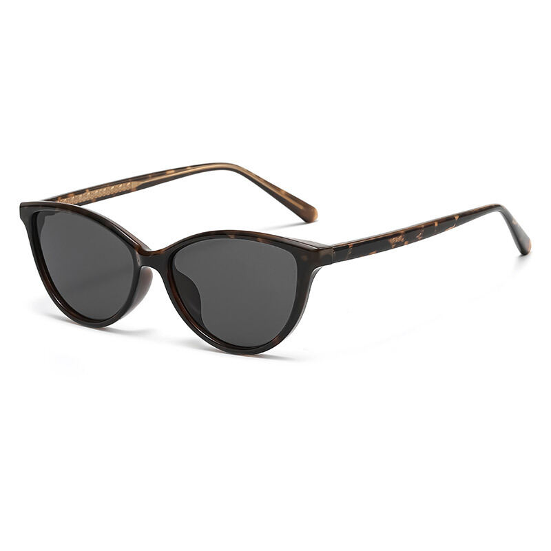 Simple Series Retro Düz Renk Leopar Desenli Gradyan Renk Güneş Gözlüğü h5 Resim2
