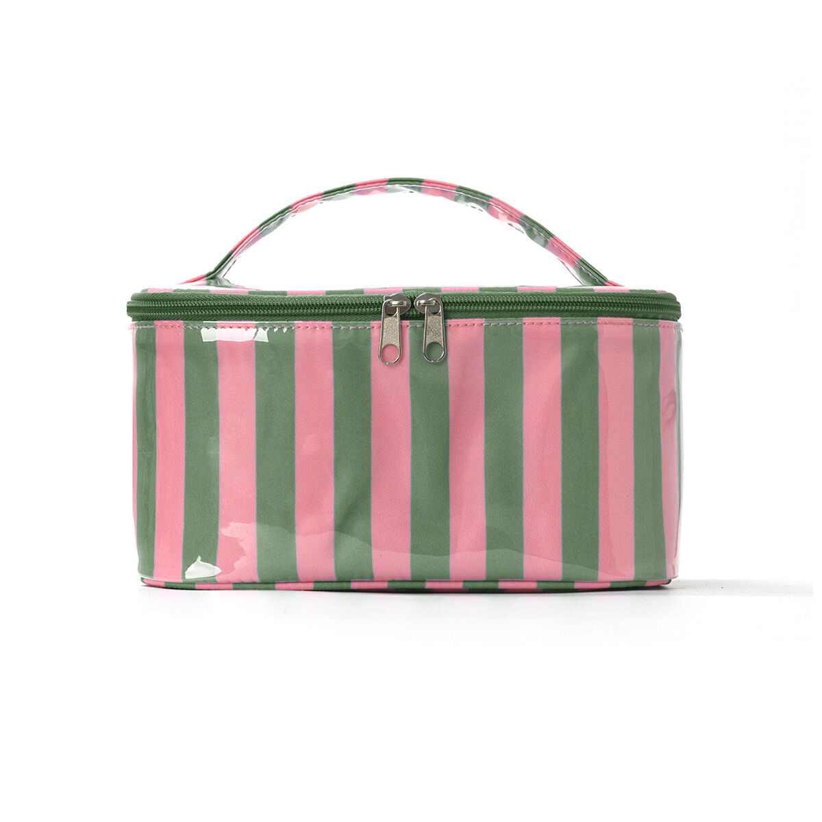Bolsas de maquillaje de PVC de la serie Simple Casual Stripe de colores variados h5 