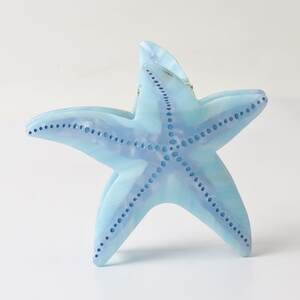 Simple Series Natuurlijke effen kleur Oceaanstijl Zeester Kleurverloop Acetaat Haarklauwen h5