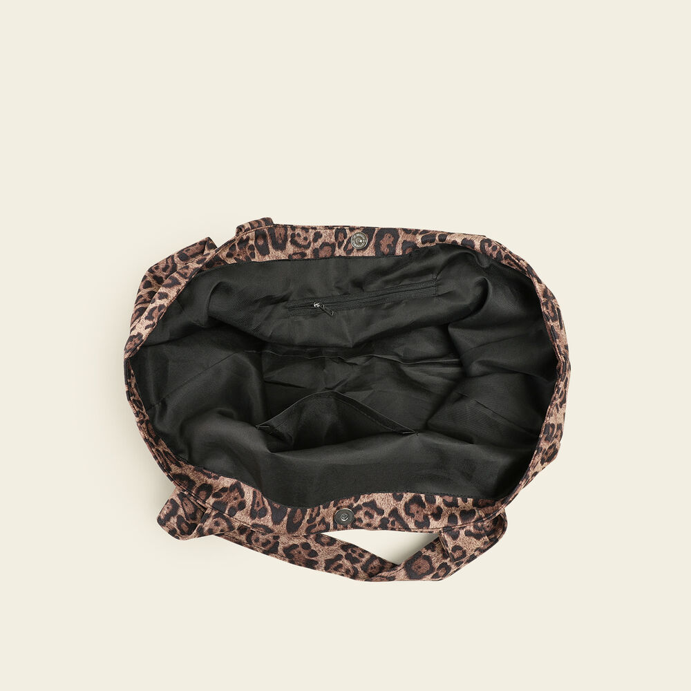 Casual Style None Leopard Print Canvas Women's Tote Bags h5Picture3