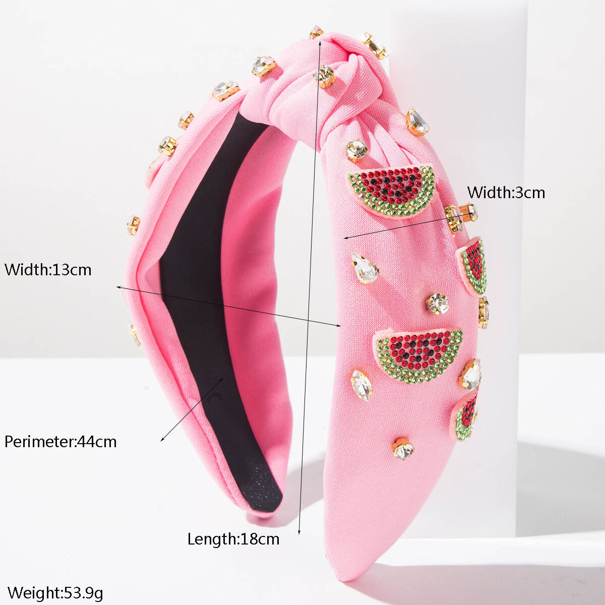 Lujosas cintas para el cabello con cuentas de frutas y pedrería de cereza de la serie Cute Fruit Beads Imagen3