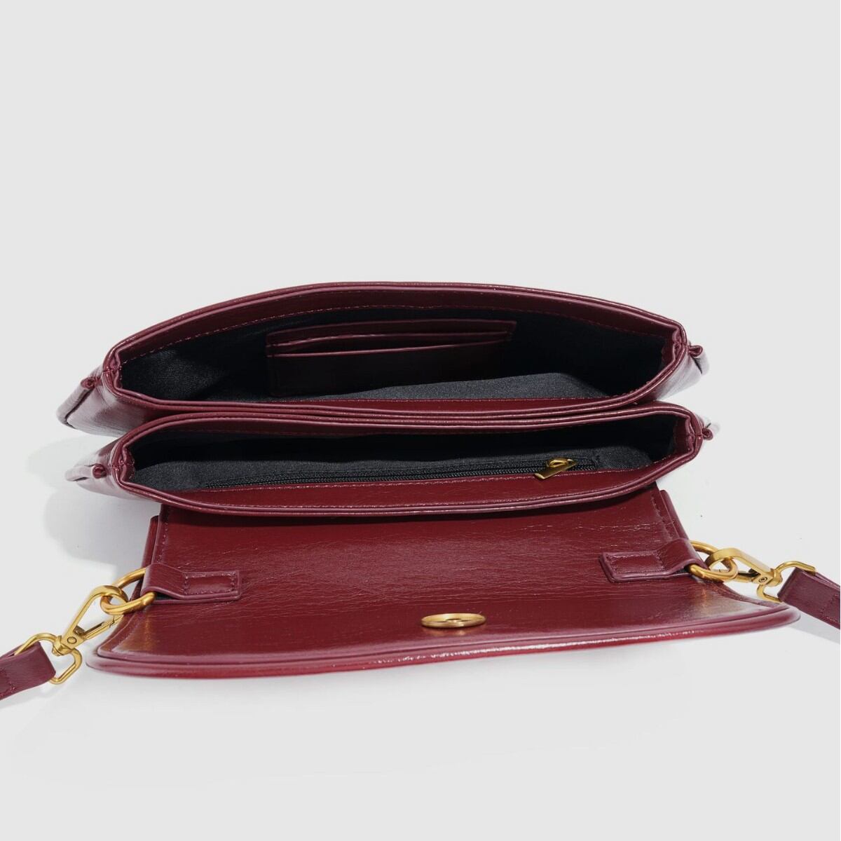 Bolsos de hombro para mujer de PU de color liso estilo oficina Imagen4
