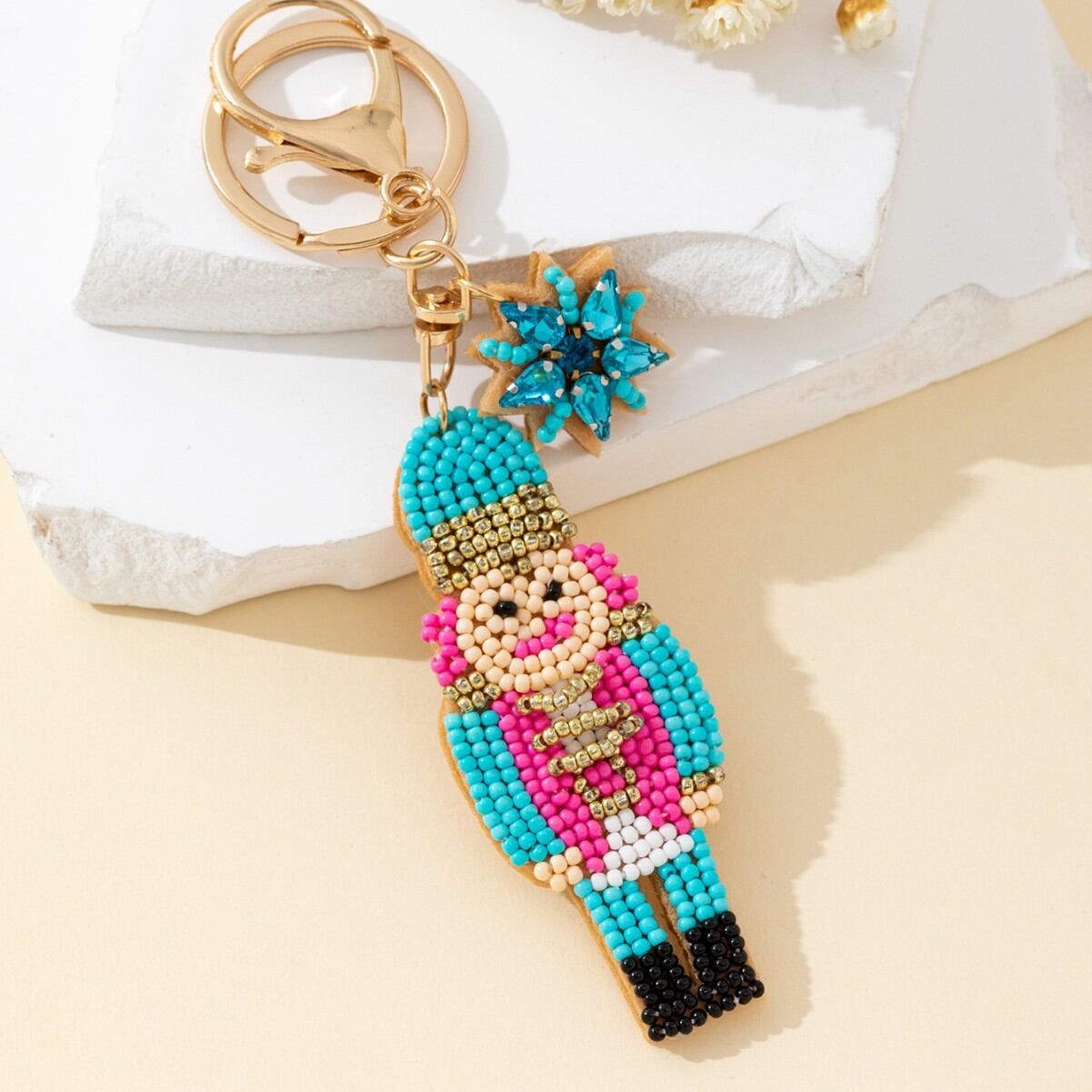 Simple Series Cute Figure Mixed Color Alloy Keychain h5 Picture3