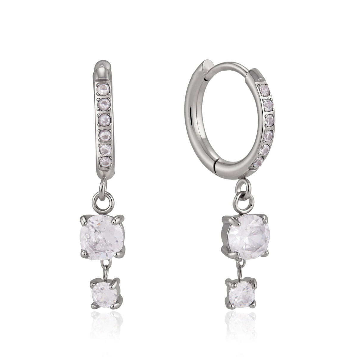 Luxurious Series Retro Tassel Circle Stainless Steel Waterproof   Gold Color  Zircon Women's Drop Earrings h5 Picture5