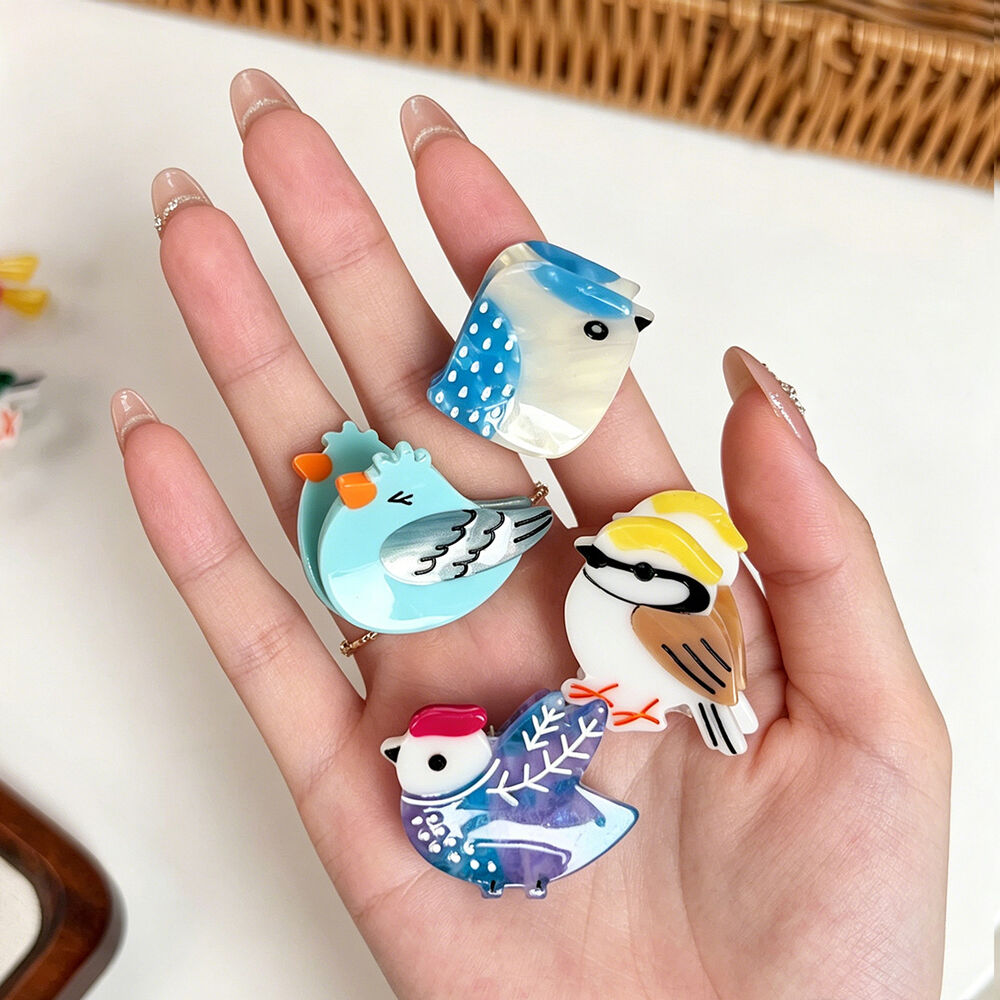 Garras de pelo de acetato con diseño de animales lindos de colores variados de la serie Simple h5Imagen2