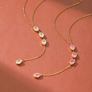 Simple Series Daily Chain Circle Stainless Steel Waterproof Gold Color Zircon Women's Pendant Necklaces h5 Picture3