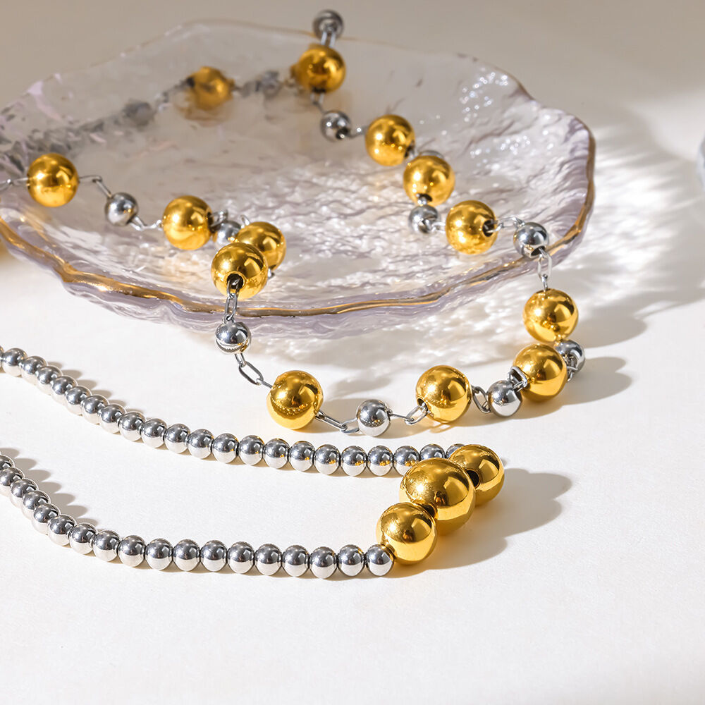 Simple Series – Täglich wechselnde, wasserfeste Damen-Ketten aus Edelstahl in Goldfarbe 2